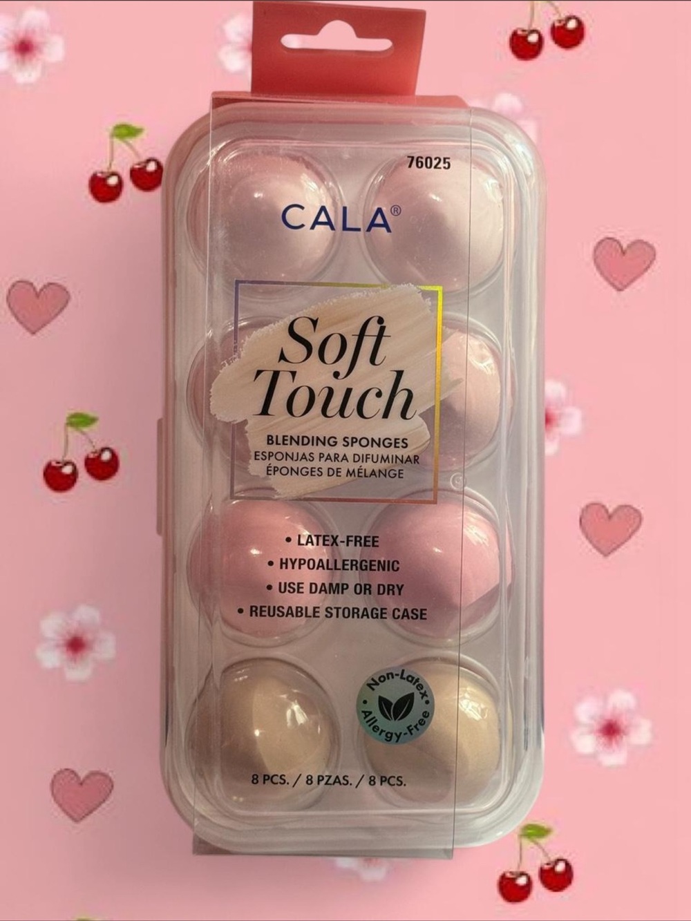 CALA Soft Touch Blending Sponges Set — Pink & Cream